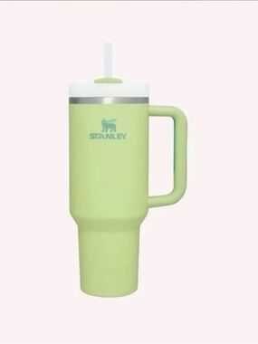 Stanley 40oz Lime Green Travel Mug with Handle and Straw